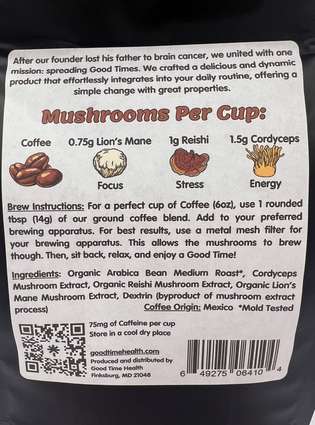 Good Time Health - Earth Coffee (medium roast)